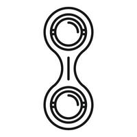 Vaginal balls with central bar connecting two spheres for intimate wellness enhancing pleasure vector