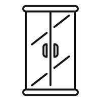 Modern wardrobe with mirror reflecting style and organization vector