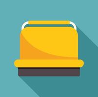 Yellow empty double seat in public transport facing forward vector