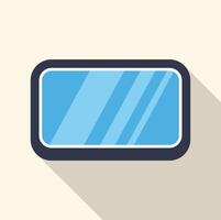 Rectangular window showing blue sky with light reflections vector