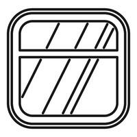 Train window reflecting light showing speed lines icon illustration vector