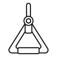 Triangular fitness handle for strength training and exercise vector