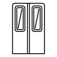Double door with windows providing access and visibility vector