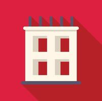 Building under construction with steel beams and red background vector