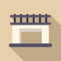 Modern building facade with balcony and railing vector