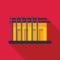 Modern building with pergola on red background vector
