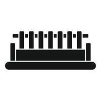 Equalizer console mixing volume adjusting sound control audio engineering tool icon vector