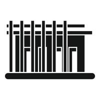 Building construction with scaffolding and beams representing modern architecture vector