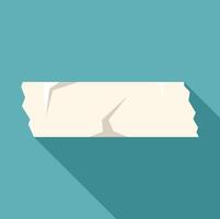 White adhesive tape with folded corners creating shadows on turquoise background vector