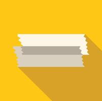 Two blank rectangular labels with serrated edges overlapping on yellow background vector