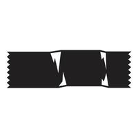 Black candy wrapper torn open showing blank label vector