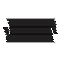 Three black torn horizontal paper banners creating negative space vector