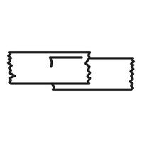 Two blank ripped paper receipts representing spending and budgeting vector