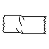 Torn piece of paper with jagged edges representing a blank label vector