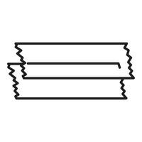 Two sachets of sugar or artificial sweetener lying on top of each other vector