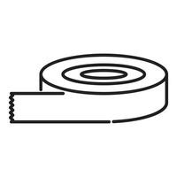 Roll of adhesive tape unrolling, showing serrated edge vector