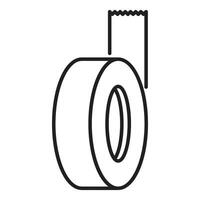 Roll of adhesive tape ready for using vector