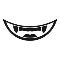 Vampire showing fangs baring teeth in aggressive grin vector