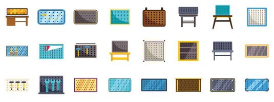 Pegboards providing efficient storage and organization solutions vector