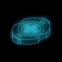 Digital stopwatch showing zero time on black background vector