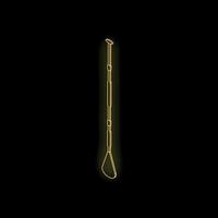 Golden neon paddle icon on black background representing stand up paddle boarding vector