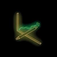 Neon chart showing growth with digital pen and axis on black background vector