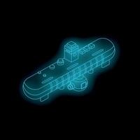 Futuristic autonomous underwater drone exploring deep ocean depths vector
