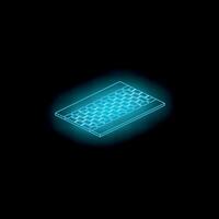 Futuristic glowing blue microchip representing innovative technology vector