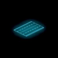 Glowing neon road in isometric view creating futuristic vibe vector