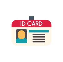 Identification card showing personal information and photo id vector