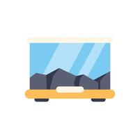 Modern terrarium with rocks and blue background creating a natural landscape vector