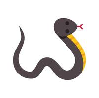 Cartoon snake slithering with its tongue out vector