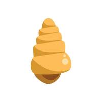 Spiral seashell standing upright on white background vector
