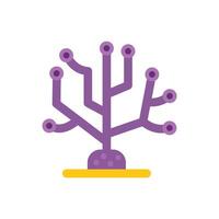 Neural network growing like a plant, artificial intelligence concept vector