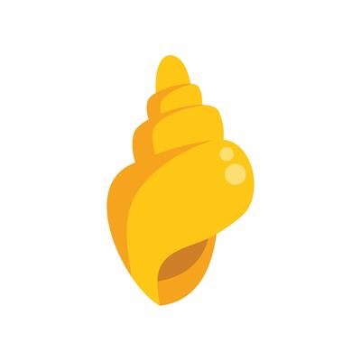 Yellow spiral seashell evoking summer memories and beach vibes