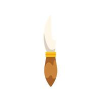 Paint brush with wooden handle and golden rings creating art vector