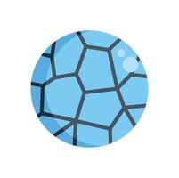 Blue gemstone showing crystalline structure on white background vector