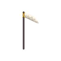Grim reaper scythe casting an ominous shadow, symbolizing death and halloween vector