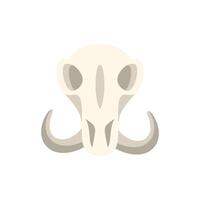 Walrus skull with big tusks showing extinction and climate change vector