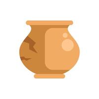Broken clay pot exhibiting cracks and imperfections, depicting ancient craftsmanship vector