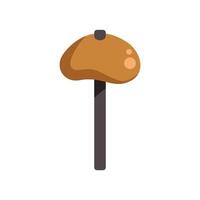 Caramel candy apple depicting a mushroom with a long stick vector