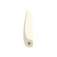 Bone knife representing ancient hunting tool of prehistoric man vector