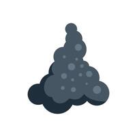 Dark smoke cloud rising with round particles, air pollution vector