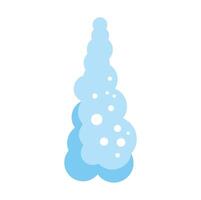 Simple blue christmas tree covered in snow, ideal for festive projects vector
