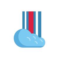Barcode scanning cloud data storage technology symbol vector