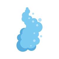 Cartoon soap suds creating abstract shapes while floating upwards vector