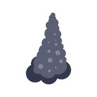 Smoke plume billowing, creating abstract shapes in grey tones vector