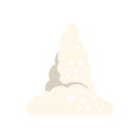 Whipped cream swirl rising from soft cloud creating delicious dessert topping vector