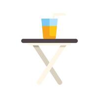Refreshing orange juice on folding table, perfect summer drink vector