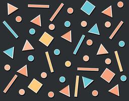 Abstract Retro Geometric Seamless Pattern vector